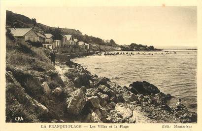 / CPA FRANCE 11 "La Franqui plage, les villas et la plage"