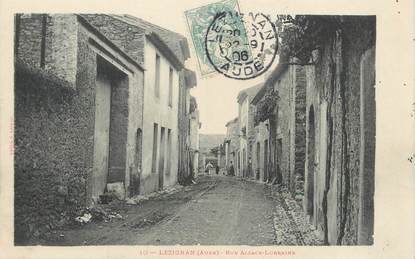 / CPA FRANCE 11 "Lézignan, rue Alsace Lorraine"