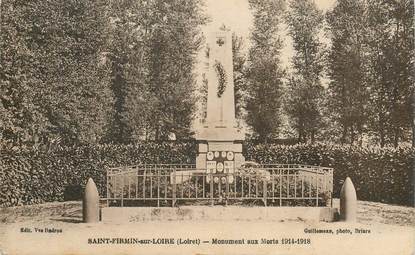 CPA FRANCE 45 "saint Firmin sur loire, monument aux morts"