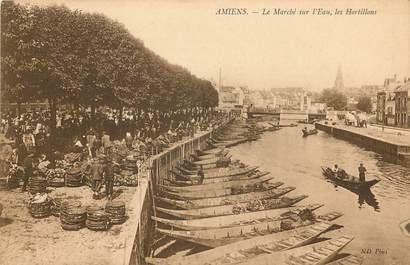 CPA FRANCE 80 "Amiens, le marché sur l'eau"