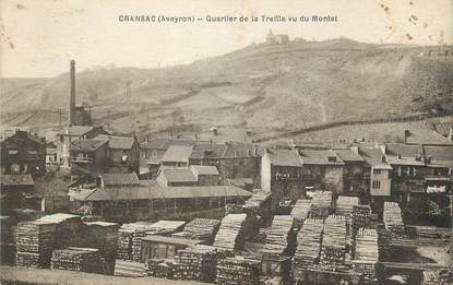 / CPA FRANCE 12 "Cransac, quartier de la treille vu du Montet"