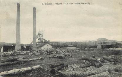 / CPA FRANCE 12 "Gages, la mine, puits Sainte Marie" / MINE