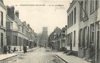 / CPA FRANCE 59 "Coudekerque Branche, la rue de l'église"