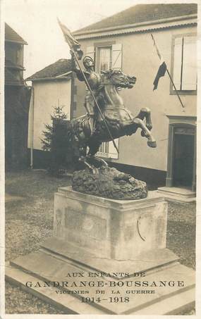 CARTE PHOTO  FRANCE 57 "Gandrange Boussange, monument aux morts"