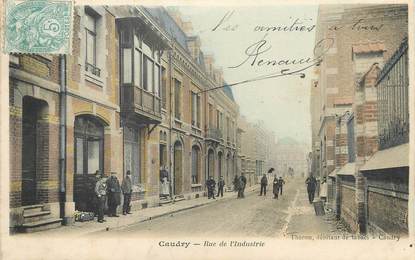/ CPA FRANCE 59 "Caudry, rue de l'industrie"