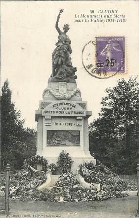 / CPA FRANCE 59 "Caudry" / MONUMENT AUX MORTS