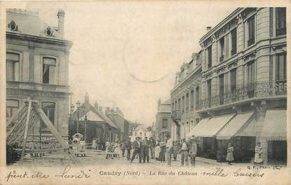 / CPA FRANCE 59 "Caudry, la rue du château"