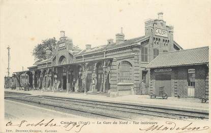 / CPA FRANCE 59 "Caudry, la gare du Nord, vue intérieure"