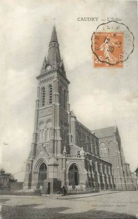 / CPA FRANCE 59 "Caudry, l'église"