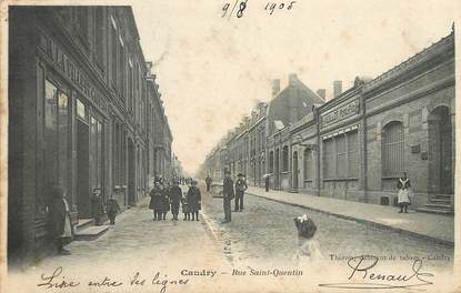 / CPA FRANCE 59 "Caudry, rue Saint Quentin"