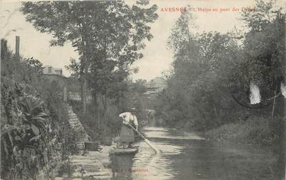 / CPA FRANCE 59 "Avesnes, l'Helpe au pont des Dames"