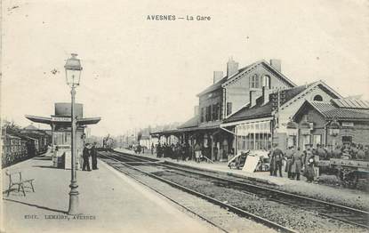 / CPA FRANCE 59 "Avesnes, la gare"