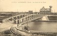 / CPA FRANCE 59 "La Bassée, la gare et le pont"