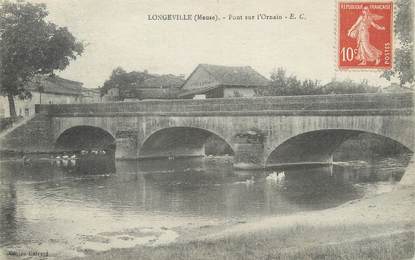 / CPA FRANCE 55 "Longeville, pont sur l'Ornain"
