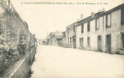 CPA FRANCE 49 "Saint Christophe du Bois, rue de Mortagne"