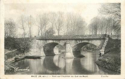 CPA FRANCE 49 "Mazé, pont sur l'Authion au Gué de Mazé"