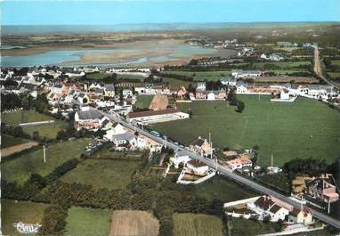 / CPSM FRANCE 50 "Portbail, route de Saint Sauveur, vue aérienne"