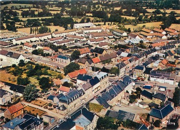 / CPSM FRANCE 50 "Saint Sauveur Lendelin, vue générale aérienne"