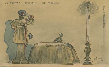 CPA GUILLAUME II "le dernier bulletin de victoire"