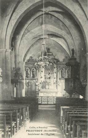 / CPA FRANCE 52 "Prauthoy, intérieur de l'église"