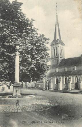 / CPA FRANCE 52 "Vaux sur Aubigny, la place et l'église"