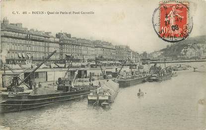 CPA FRANCE 76 "Rouen, Quai de Paris"