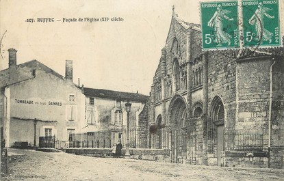 / CPA FRANCE 16 "Ruffec, façade de l"église"