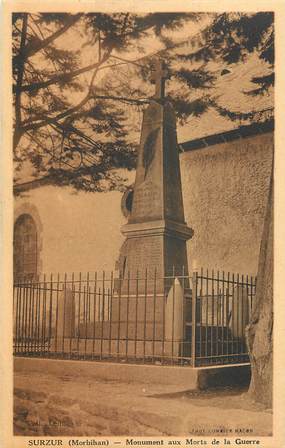 CPA FRANCE 56 "Surzur, monument aux morts"