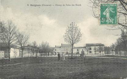 / CPA FRANCE 16 "Baignes, champ de foire des boeufs"