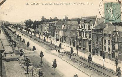 CPA FRANCE 59 "Lille, le nouveau boulevard reliant les trois villes"