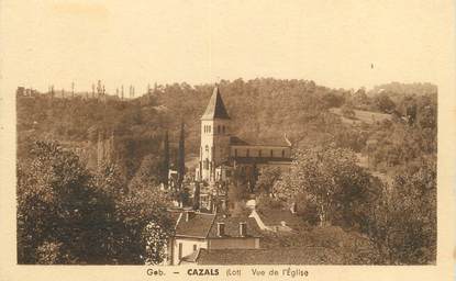 / CPA FRANCE 46 "Cazals, vue de l'église"