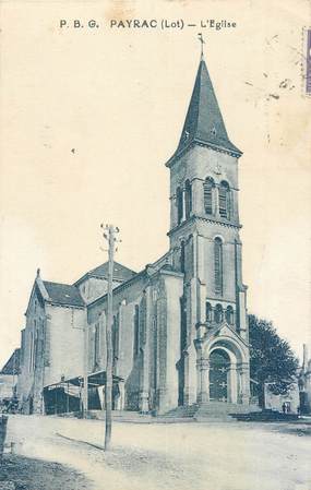 / CPA FRANCE 46 "Payrac, l'église"