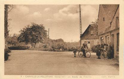 / CPA FRANCE 76 "Carville La Folletière, route de Fréville"