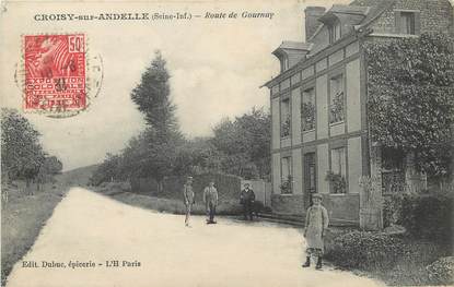 / CPA FRANCE 76 "Croisy sur Andelle, route de Gournay"