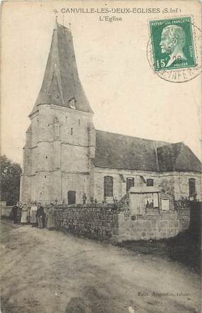 / CPA FRANCE 76 "Canville les deux églises, l'église"