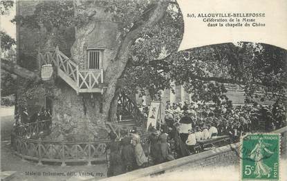 / CPA FRANCE 76 "Allouville Bellefosse, célébration de la messe"