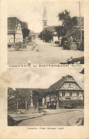 CPA FRANCE 67 "Souvenir de Dieffenbach, Epicerie"