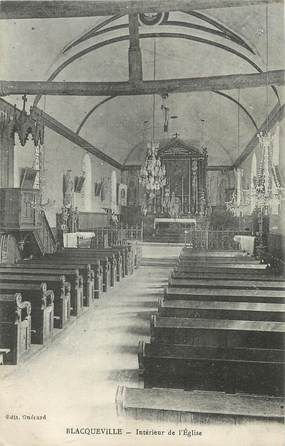 / CPA FRANCE 76 "Blacqueville, intérieur de l'église"