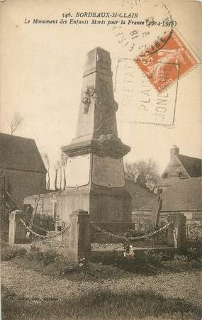 / CPA FRANCE 76 "Bordeaux Saint Clair' / MONUMENT AUX MORTS