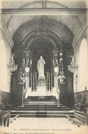 / CPA FRANCE 76 "Beaunay, intérieur de l"église"