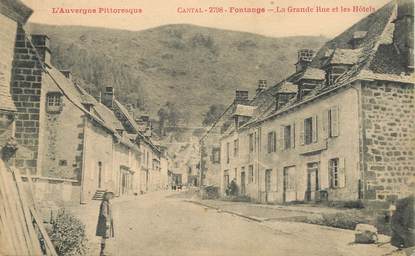 CPA FRANCE 15 "Fontange, la grande rue et les hotels"