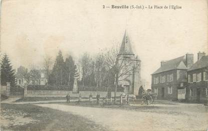 / CPA FRANCE 76 "Bosville, la place de l'église"
