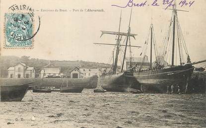 / CPA FRANCE 29 "Environs de Brest, port de l'Aberwrach"