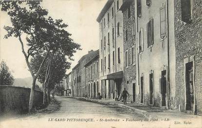 / CPA FRANCE 30 "Saint Ambroix, faubourg du pont"