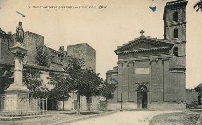 CPA FRANCE 34 "Cournontéral, place de l'Eglise"