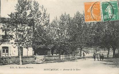 CPA FRANCE 34 "Montagnac, avenue de la gare"