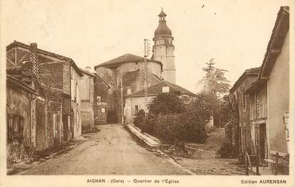 CPA FRANCE 32 "Aignan, quartier de l'Eglise"