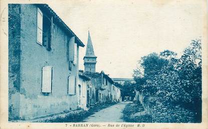 CPA FRANCE 32 "Barran, rue de l'Eglise"