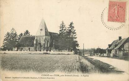 / CPSM FRANCE 27 "Condé sur Iton, près Breteuil, l'église"