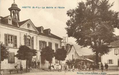 CPA FRANCE 64 "Arette, la mairie et l'Ecole"